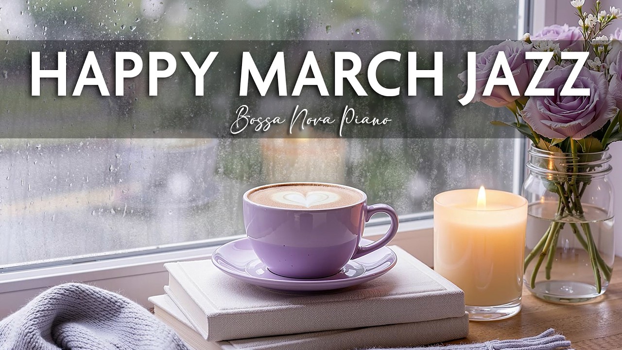 Happy March Jazz ☕ Relaxing Morning Coffee Jazz Music & Sweet Bossa Nova Piano for Stress Relief