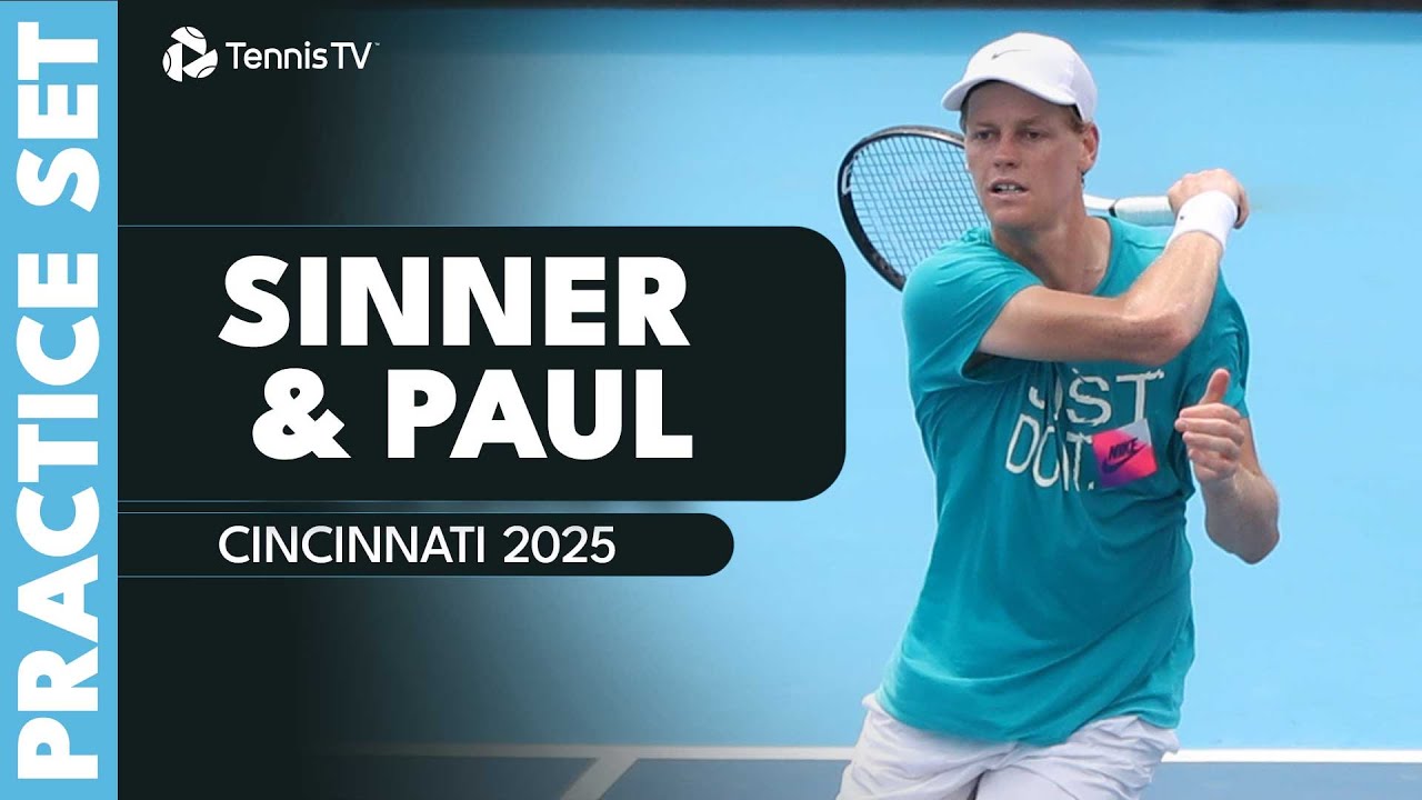 Jannik Sinner vs Tommy Paul: Full Practice Set! | Cincinnati 2025