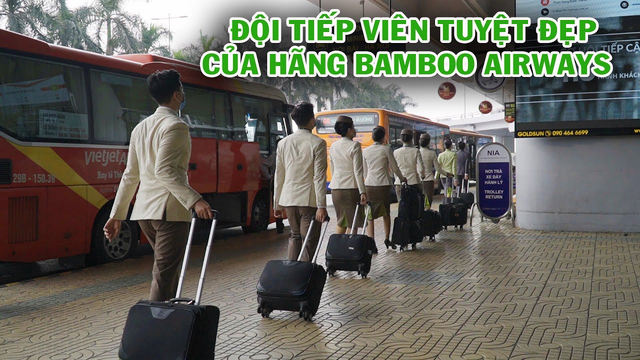 ĐỘI TIẾP VIÊN HÀNG KHÔNG BAMBOO AIRWAYS TUYỆT ĐẸP TRÊN MÁY BAY BOING 787 TỪ TPHCM ĐI HÀ NỘI