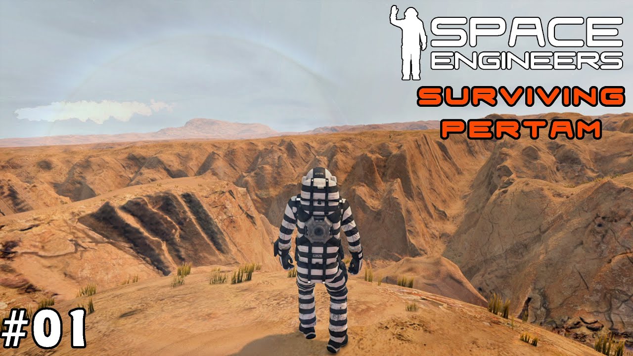 Space Engineers Surviving Pertam: Getting Started In A New Planet | Part 1