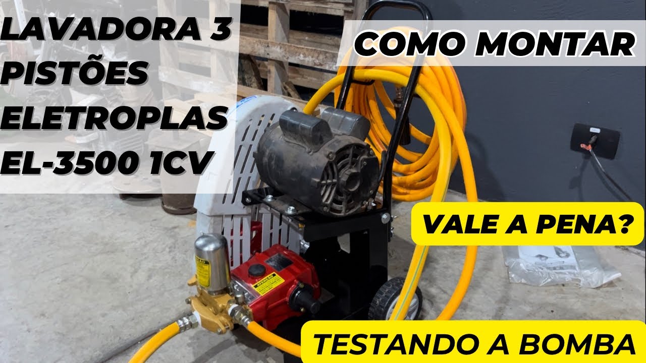 Nova Lavadora 3 Pistões Eletroplas EL-3500 com motor 1CV