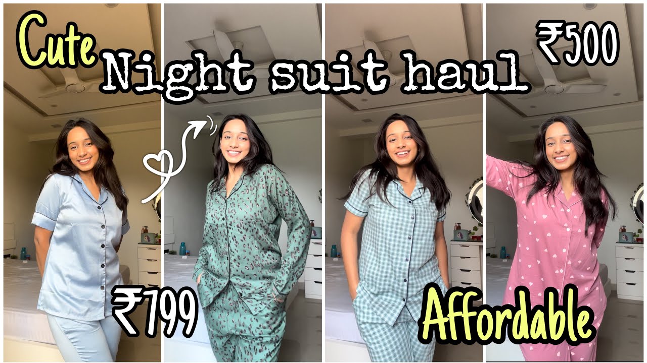 Night-suits under ₹900!!! Huge affordable Myntra Haul + review🫶 || Ananya Dalmia