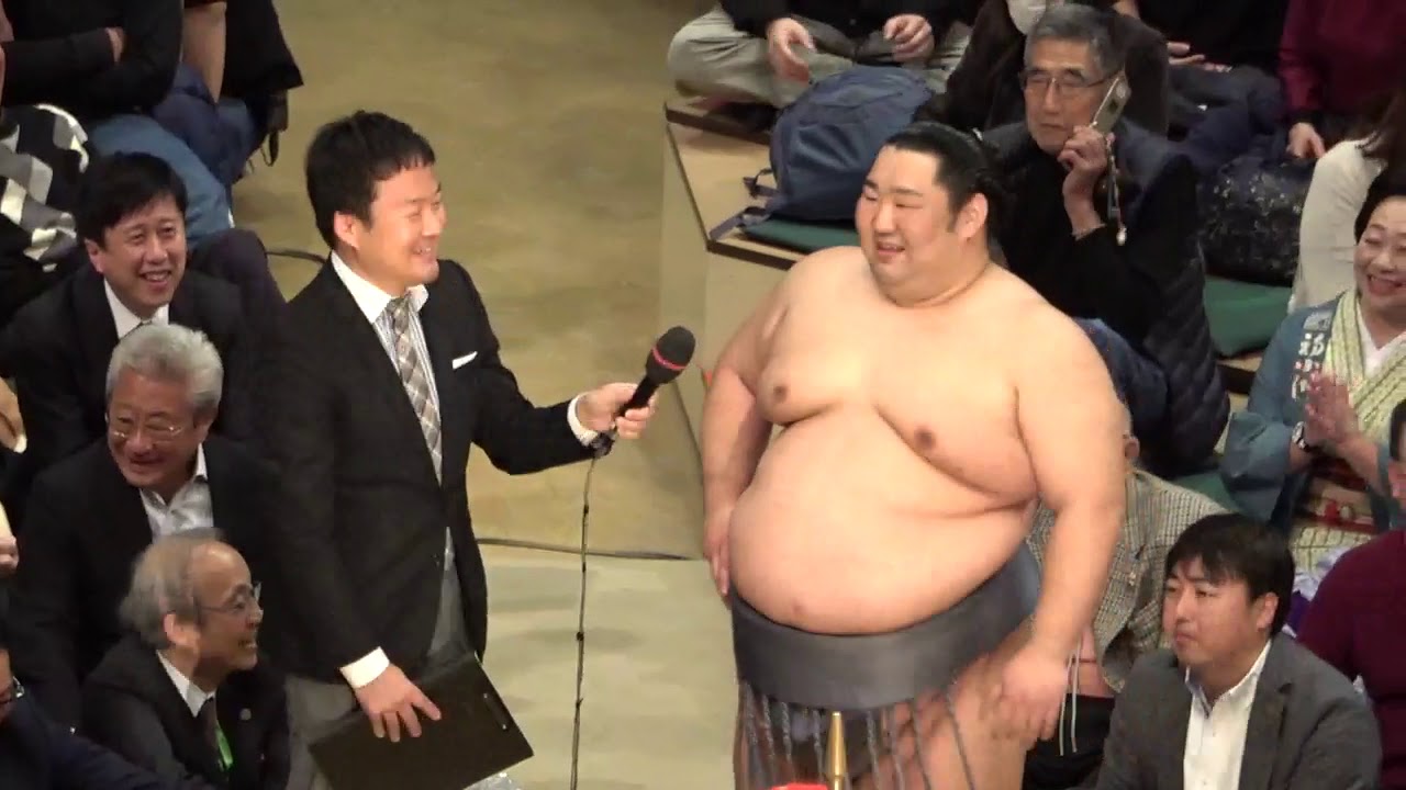 【字幕付けました】徳勝龍初優勝！涙あり😭笑いあり😁の優勝力士インタビュー、ノーカット　令和2年1月場所千秋楽