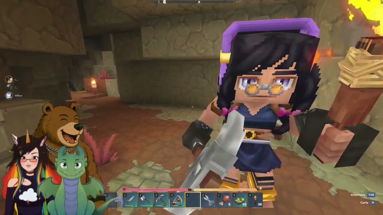 Hytale père fille et fils le désert