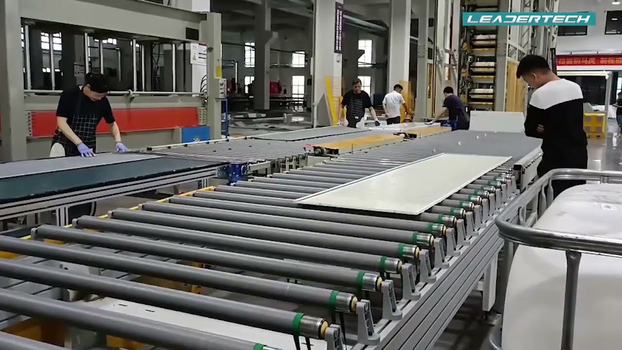 How to glue and laminate aluminum honeycomb panels | EPS XPS foam panel automatic glue spray line