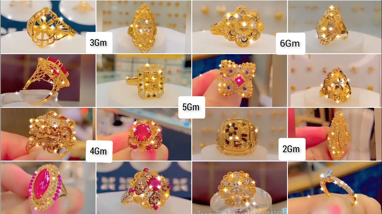 Trending Dubai Gold ring designs 2024 | Gold rings for women 