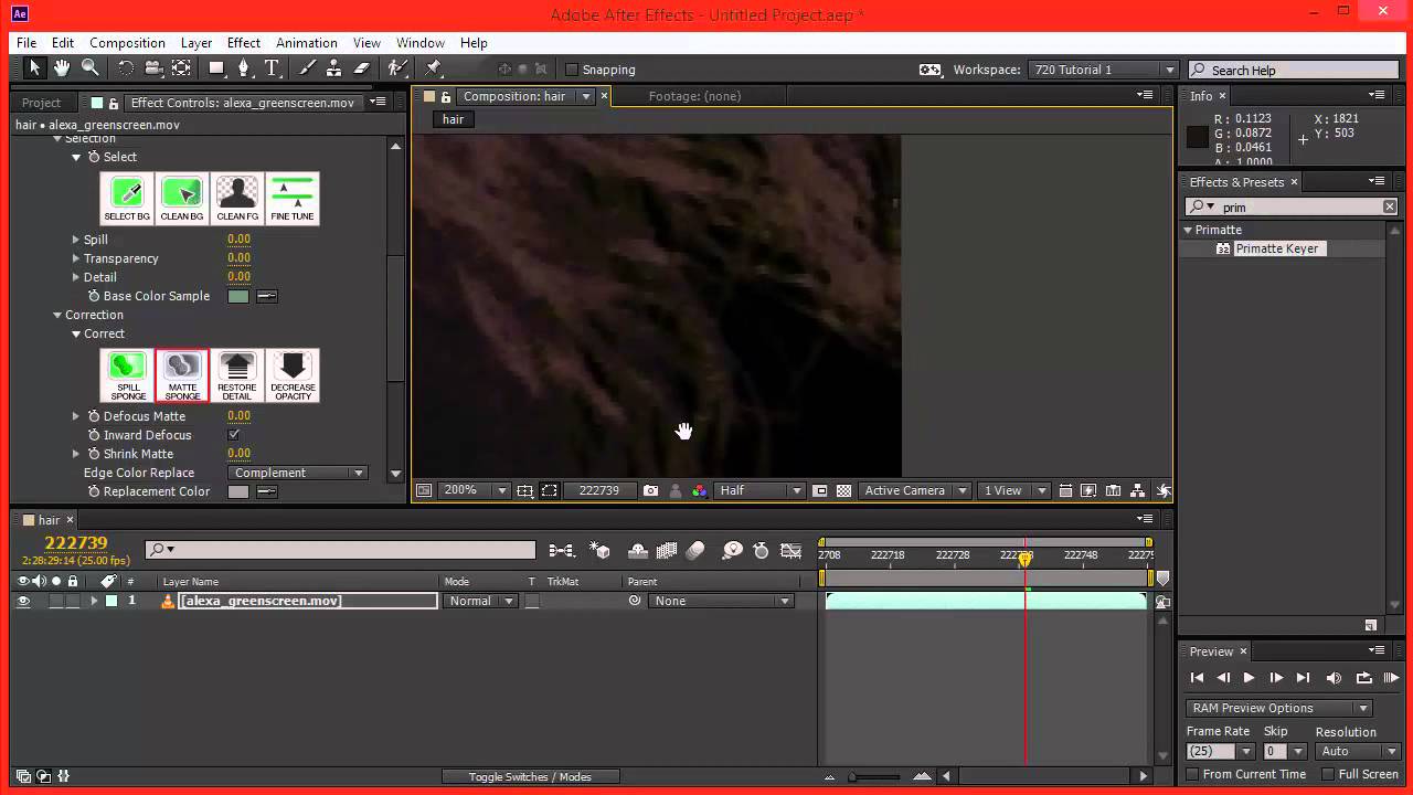 Primatte Keyer Tutorial
