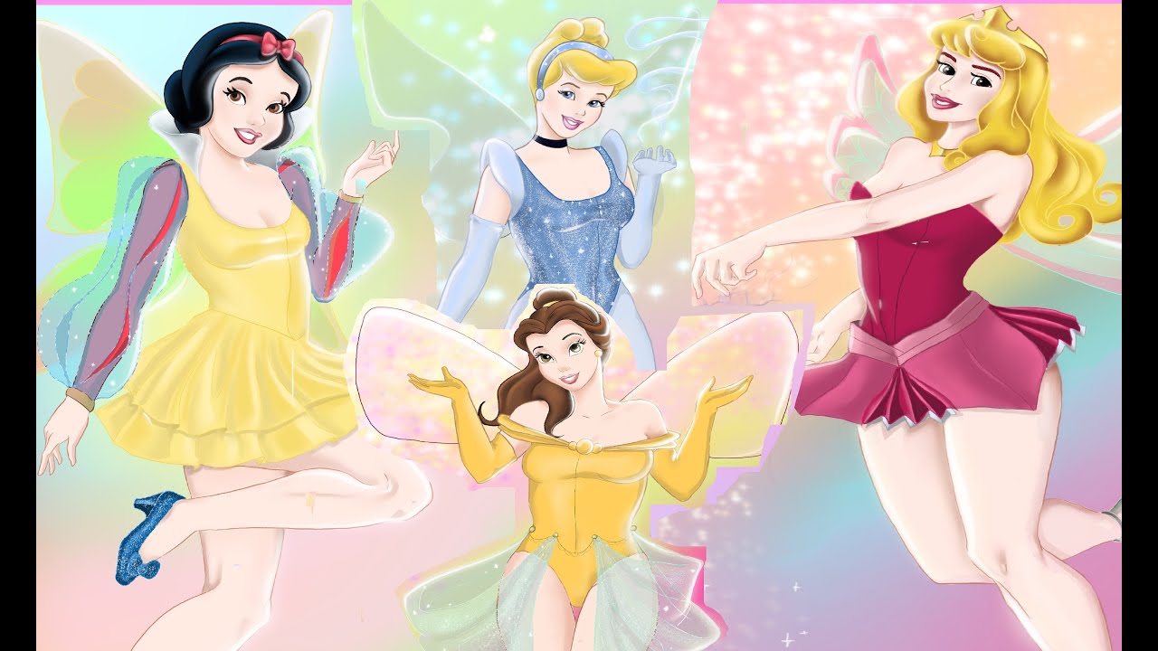 PRINCESS TO FAIRY! princess transformation ! cinderella, aurora,belle , snowhite SPEEDPAINT process