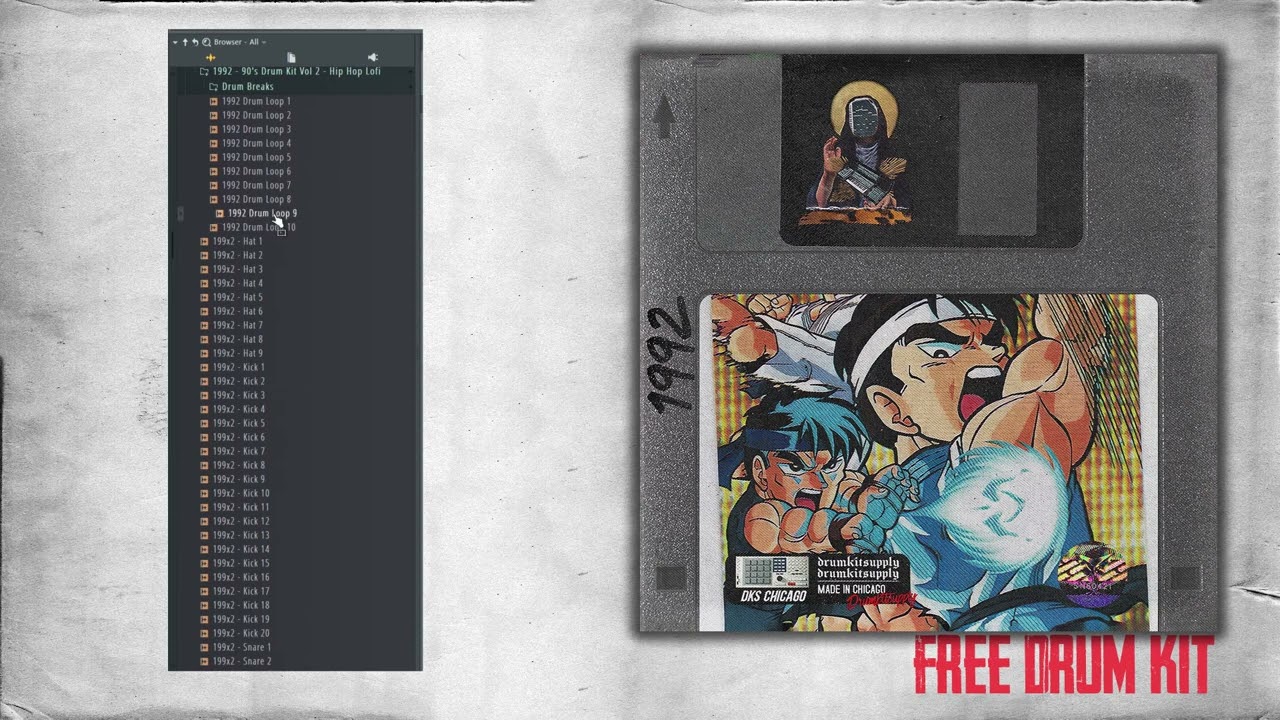 [FREE] 1992 Boom Bap Drum Kit – Classic 90s Hip Hop / Lofi / Underground Rap Drums #freedrumkit