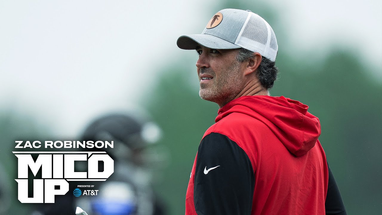 Offensive Coordinator Zac Robinson is Mic'd Up at AT&T Training Camp | Atlanta Falcons