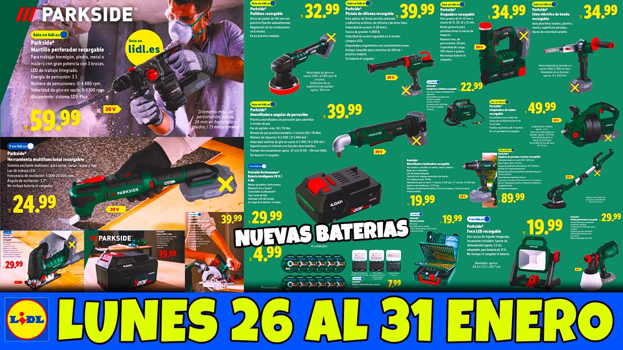 ⚠️ NUEVO CATÁLOGO (26 al 31 de ENERO) Nuevas Herramientas y Baterias Parkside Performance OFERTAS