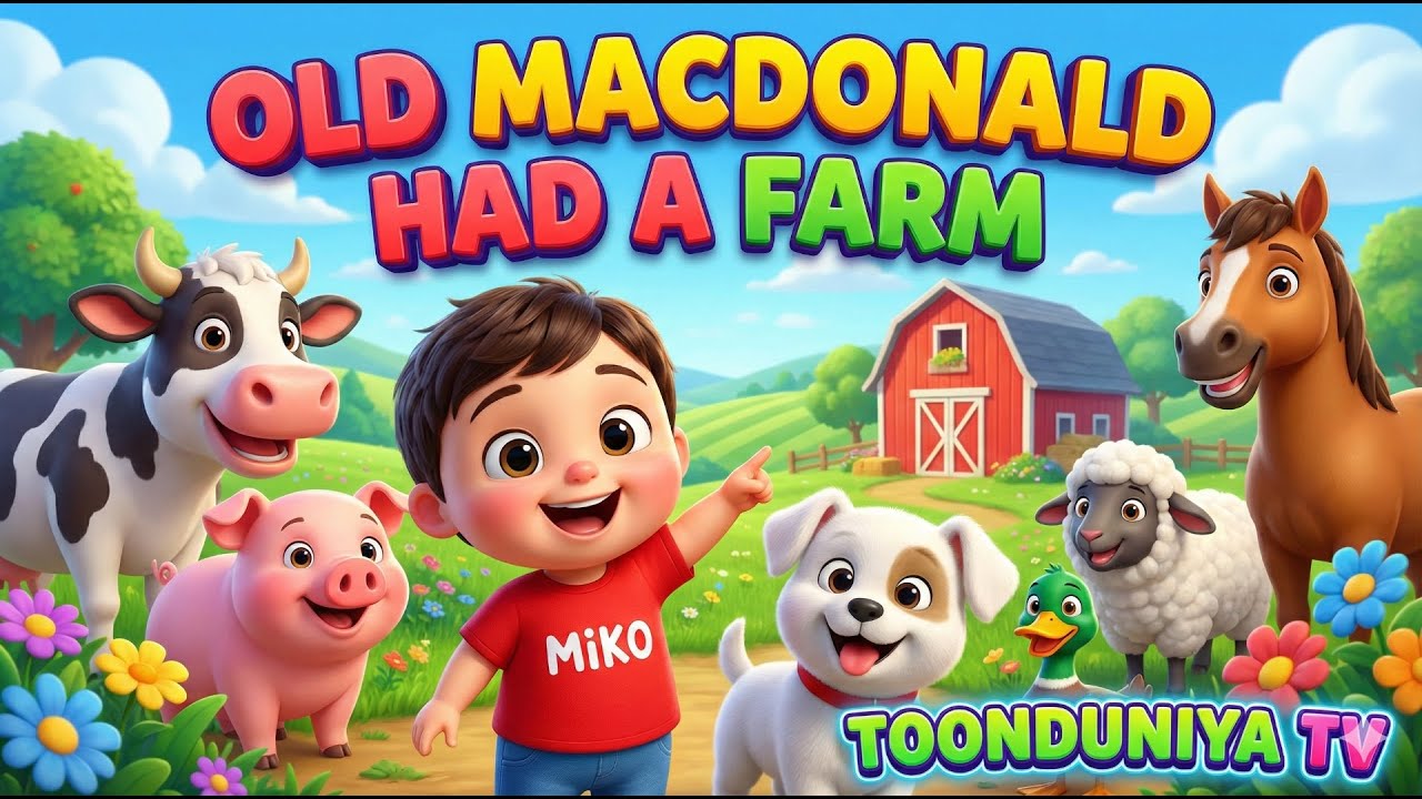 Old MacDonald Had a Farm 🐄🐖 | Nursery Rhymes for Kids | TOONDUNIYA TV