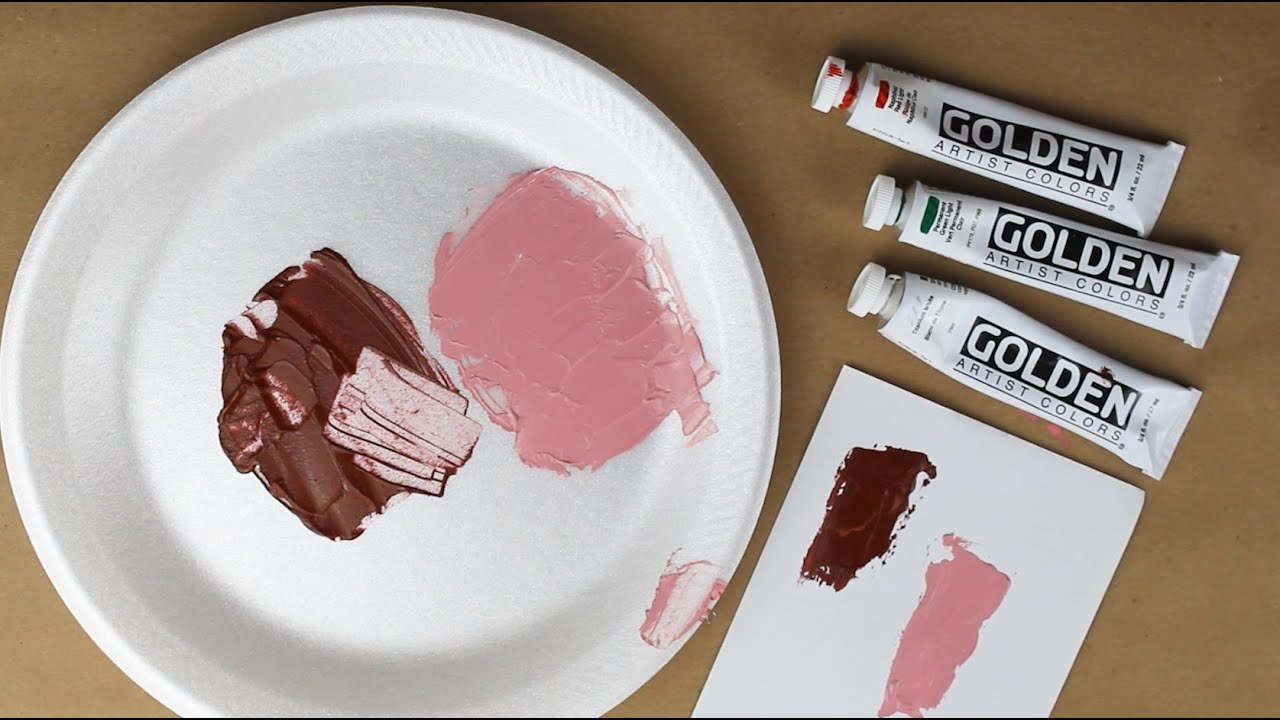 Making Your Own Color - Rose Pink Colour Mix Red Ochre & White