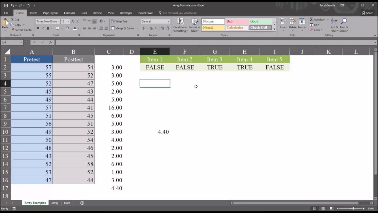 Array Formulas for Complex Calculations in Microsoft Excel