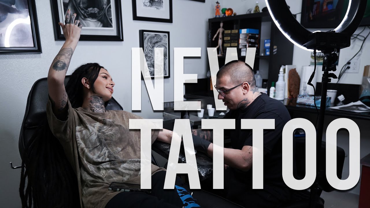 Zhavia Gets A New Tattoo by Angel Antunez @skindesigntattoo4369