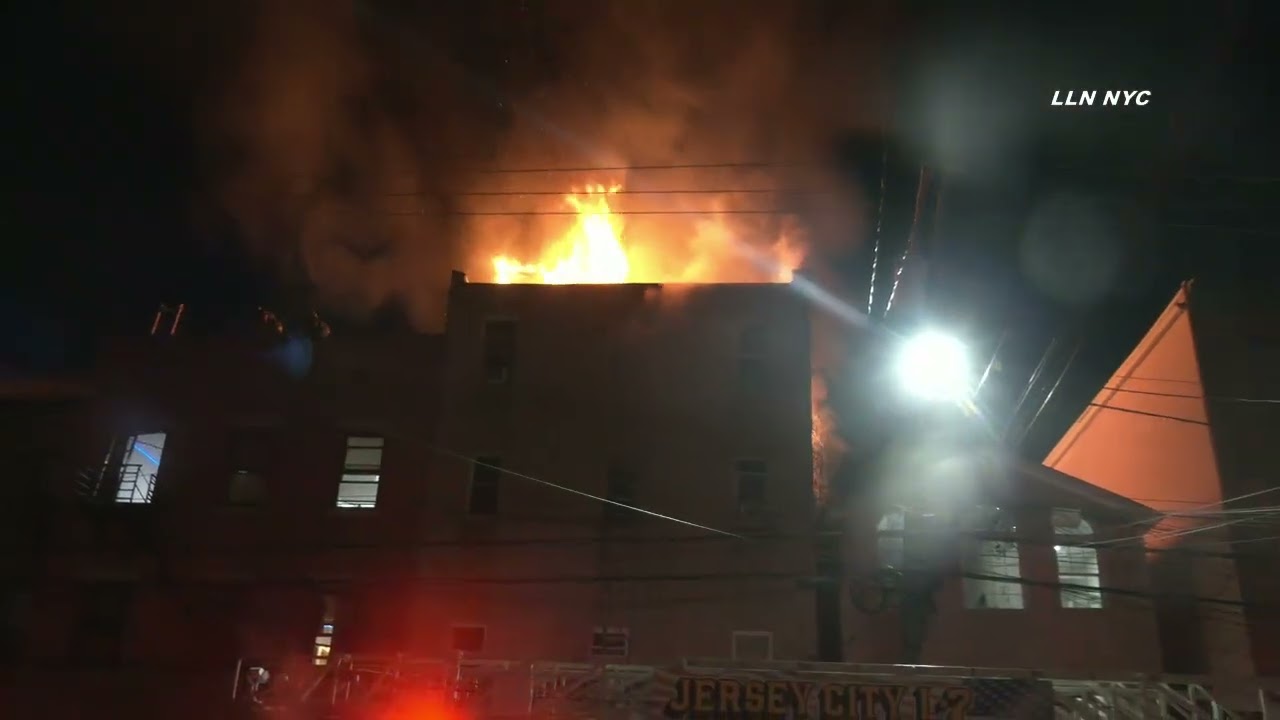 Jersey City 3 Alarm Four-Story Fire