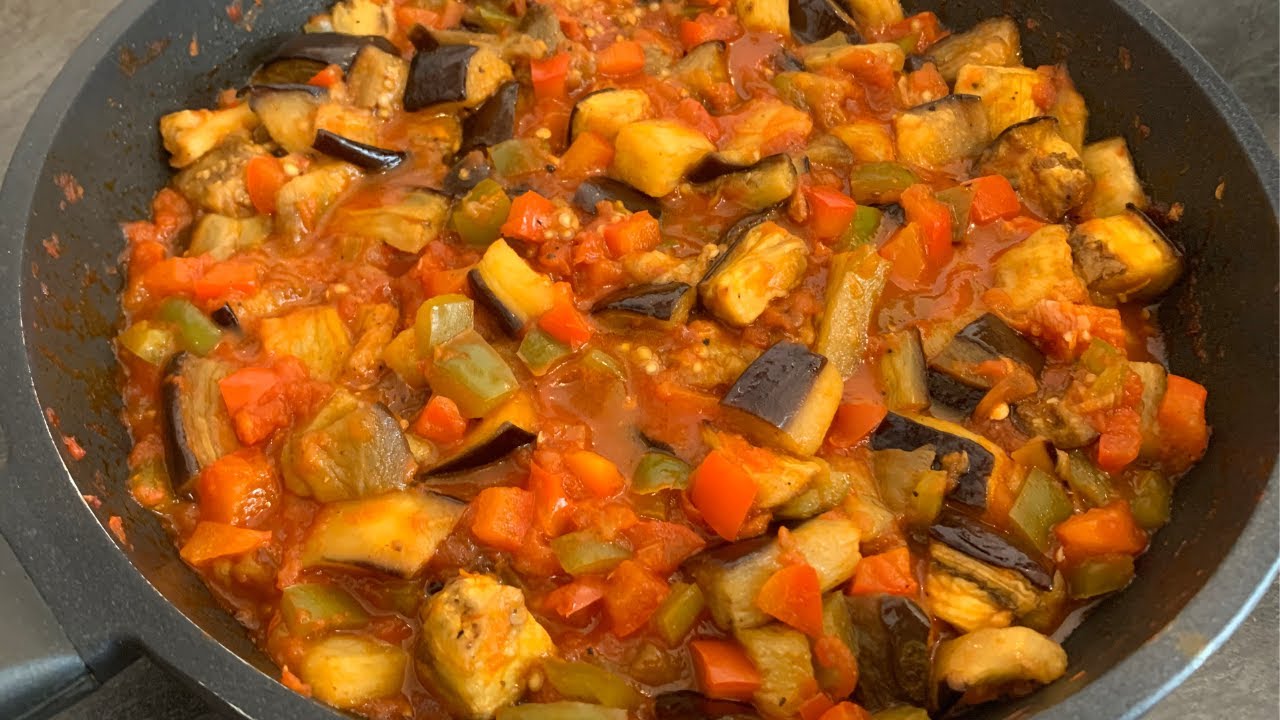 CHAKCHOUKA d'aubergine / recette &eacute;conomique facile et d&eacute;licieuse!
