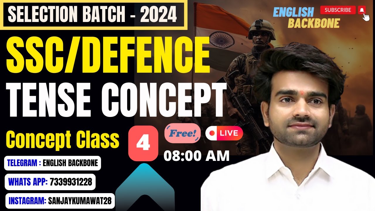 04 Tense | English Concept Class | Tense in English Grammar | Sanjay Sir Concept class