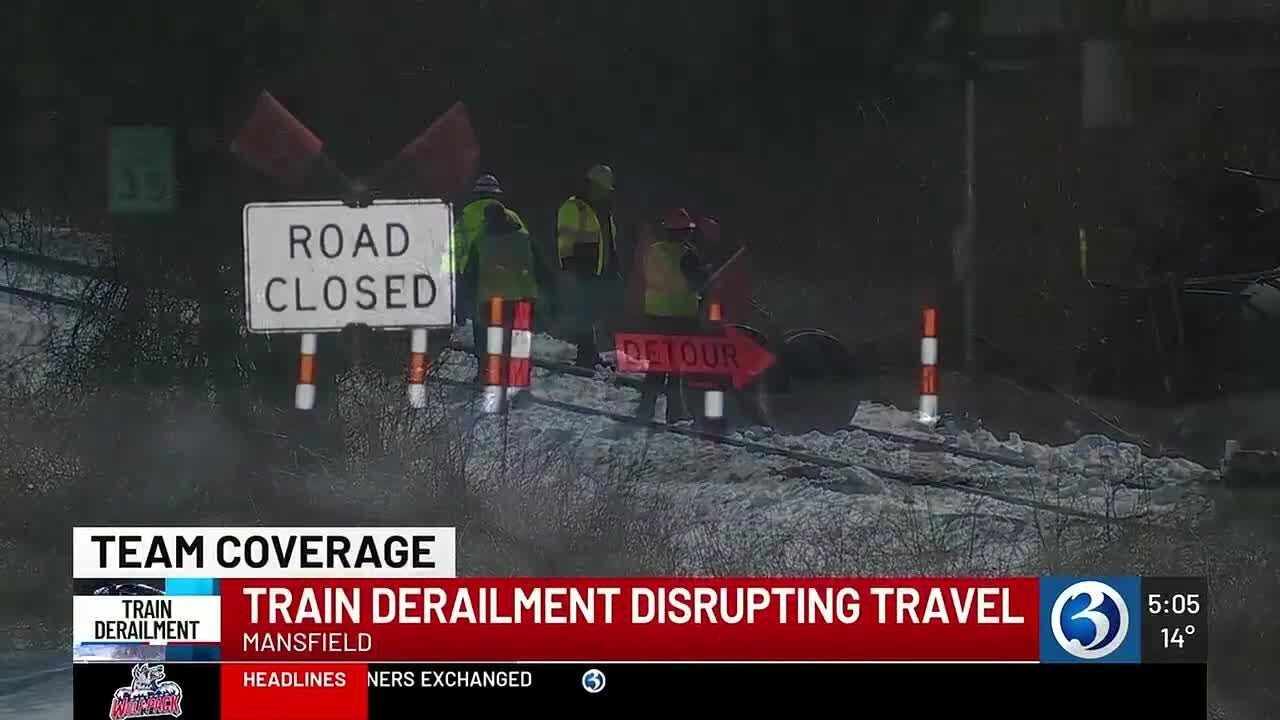 The town of Mansfield has declared the train derailment a local emergency.