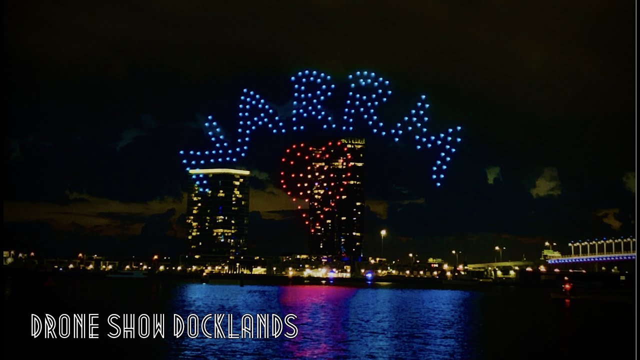 Drone Show Docklands January 2022 | Victoria Harbour | Harbour Esplanade | Central Pier | Melbourne