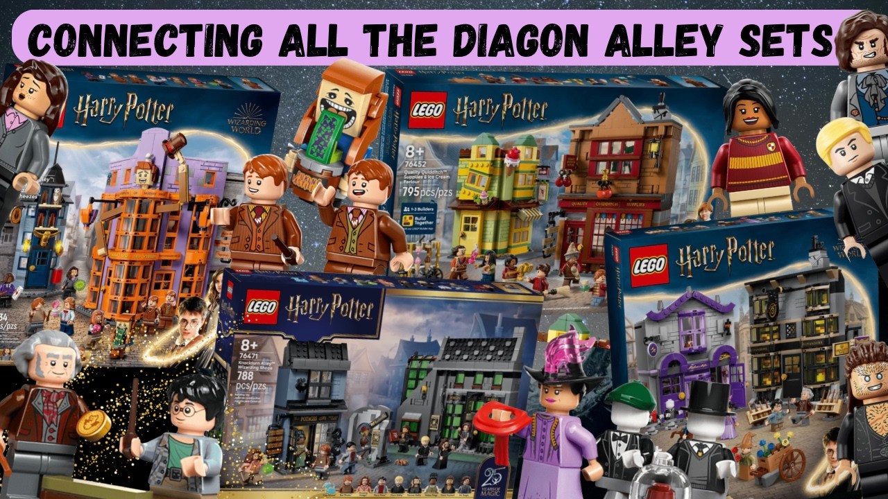 LEGO Harry Potter: Соединяем ВСЕ волшебные магазины Косого переулка и сравниваем с набором 2020 года