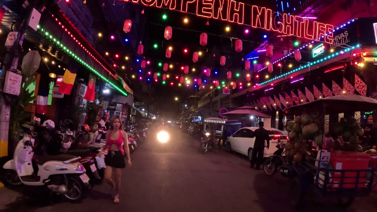 phnom penh Night Market And Night Life||4k Video