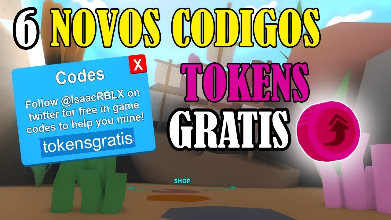 6 NOVOS CODIGOS GRÁTIS NO MINING SIMULATOR (TOKENS GRATIS) - ROBLOX