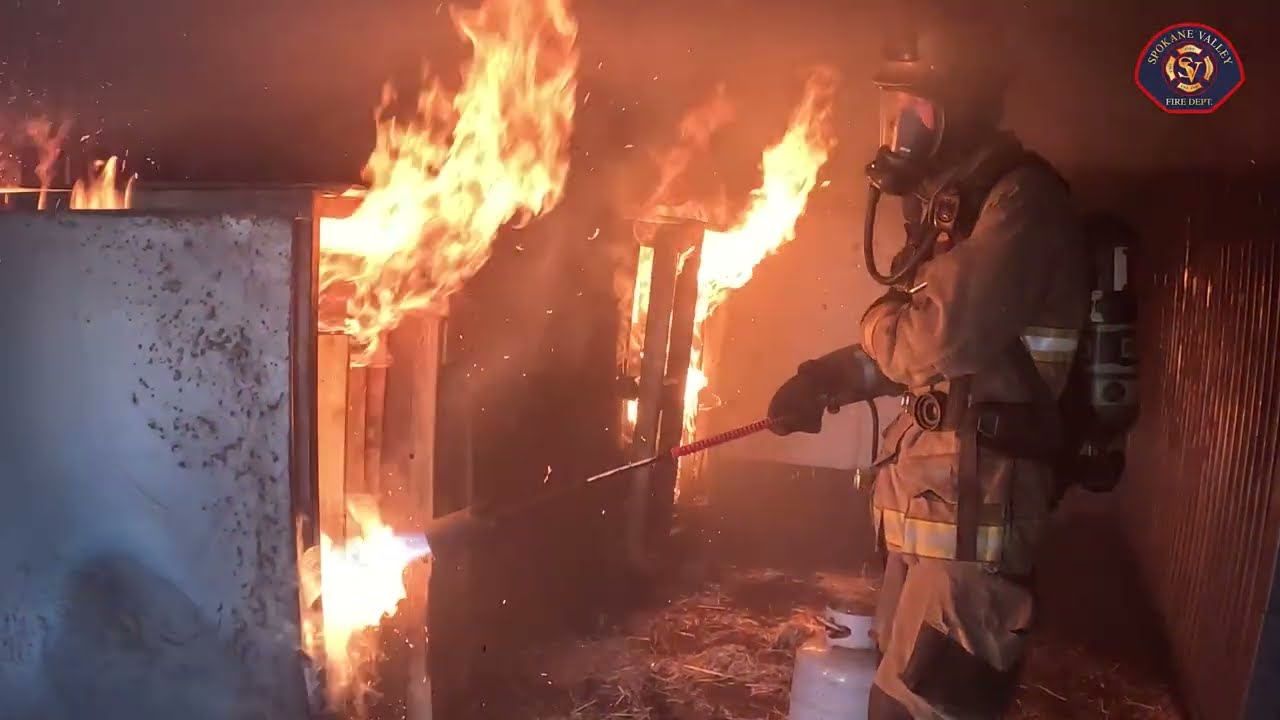 Firefighter POV: Inside a Live Fire Training Burn
