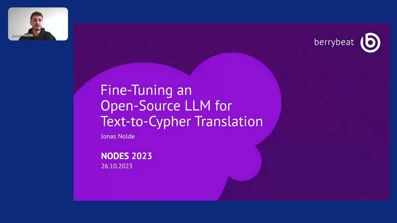 NODES 2023 - Fine-Tuning an Open-Source LLM for Text-to-Cypher Translation