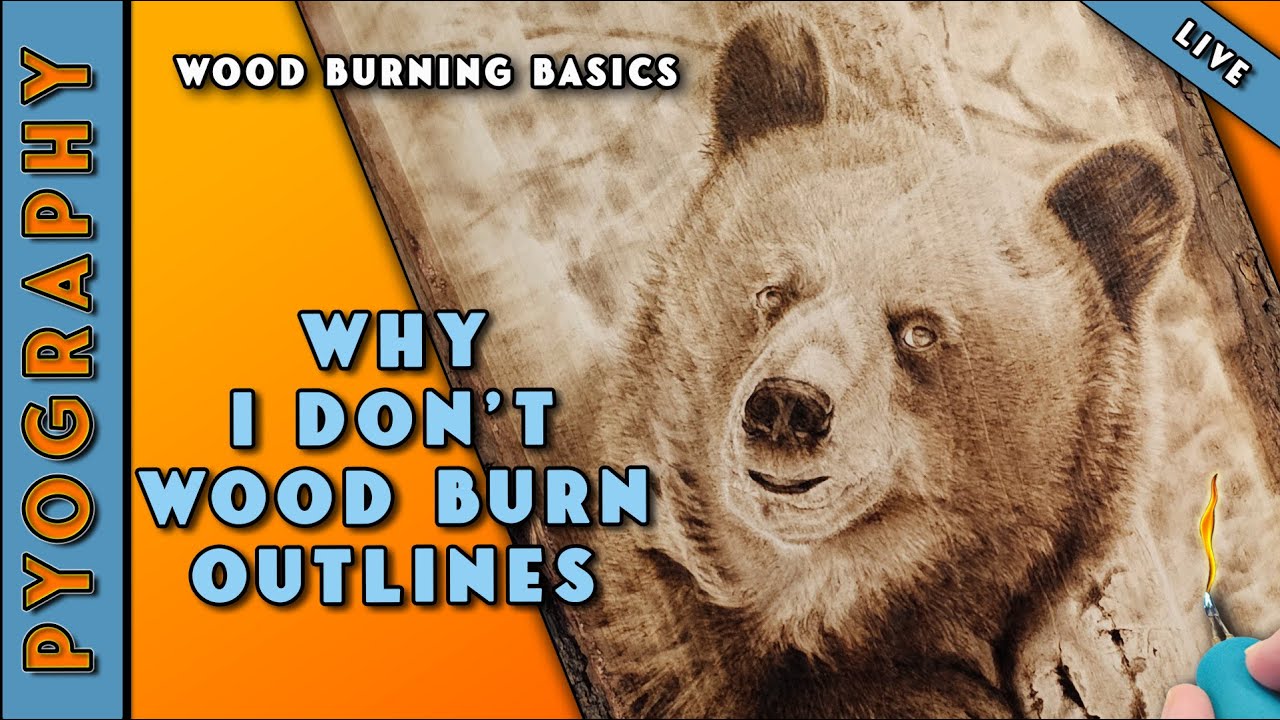 #Pyrography: Why I don't use #woodburning OUTLINES when I burn REALISM!