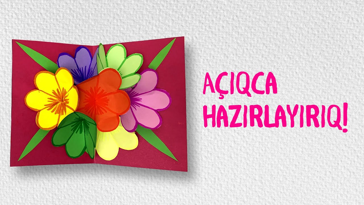 3D ÇİÇƏK AÇIQCASI - Hazırlanması çox rahat!