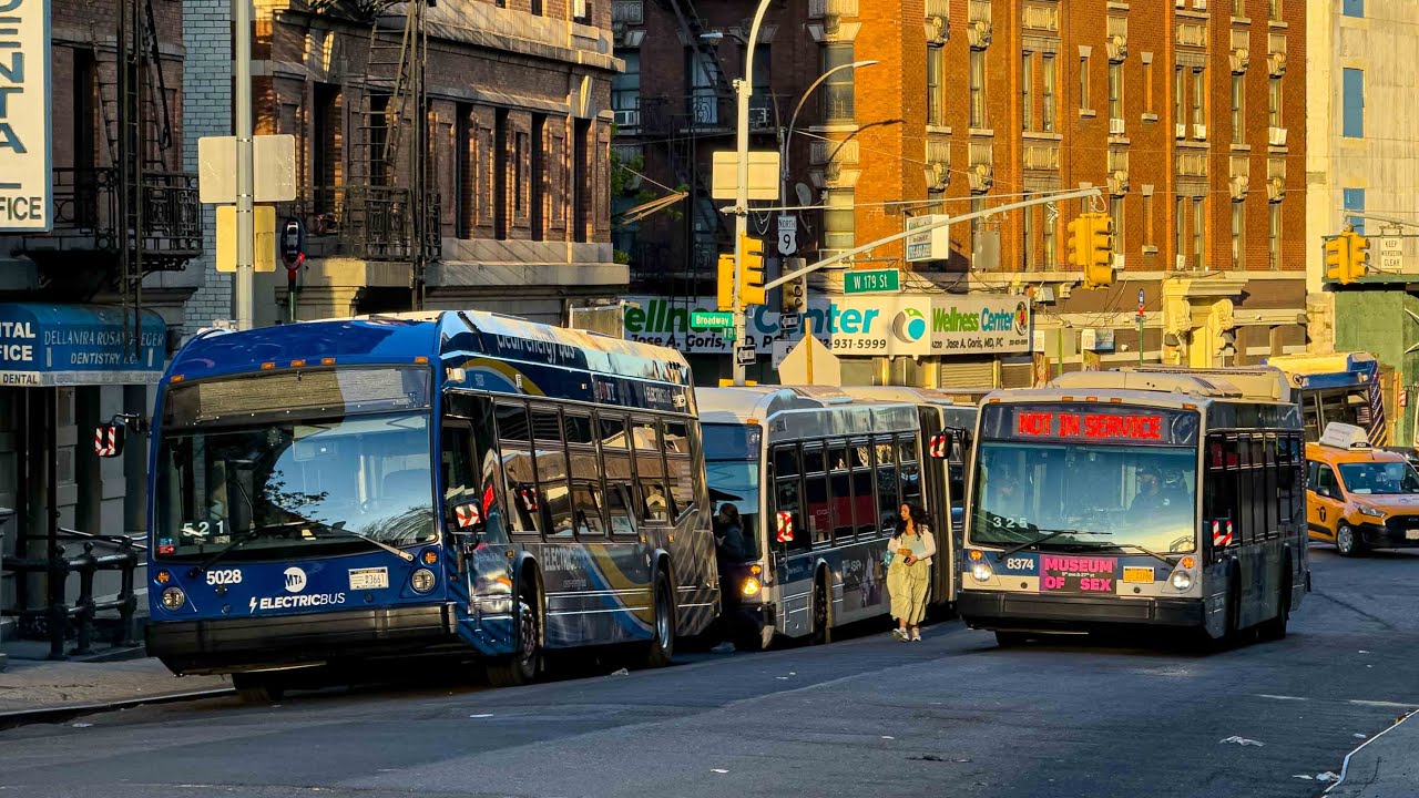 New York City Bus Compilation at George Washington Bridge Bus Terminal #2