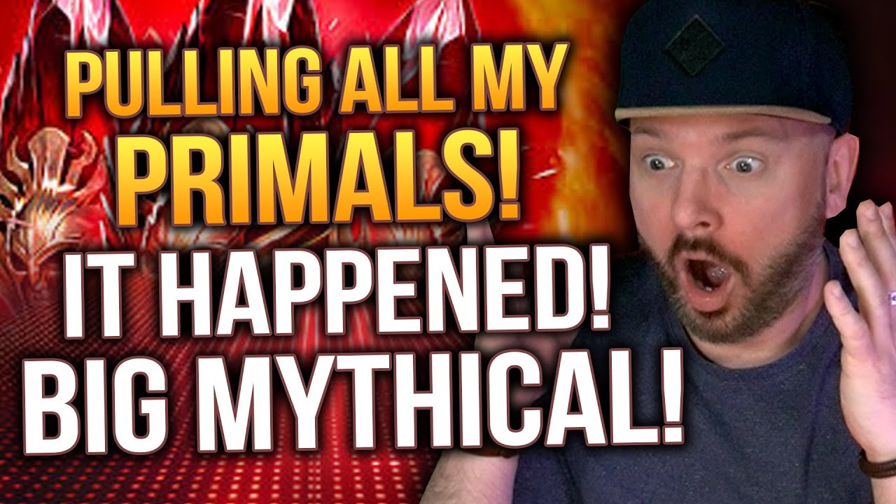 Pulling ALL MY PRIMAL SHARDS!  It HAPPENED! Big Mythical Pull! Raid Shadow Legends