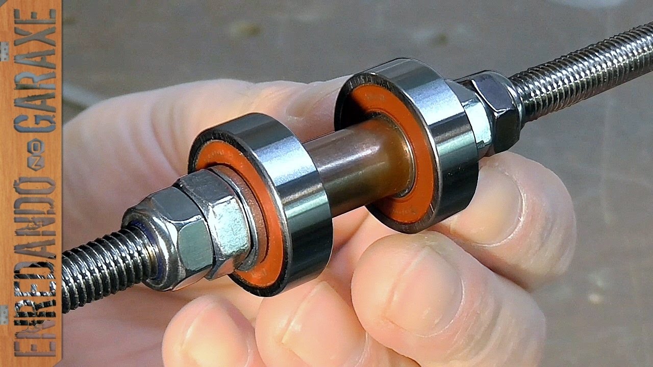 Eje con rodamientos para lijadora de disco