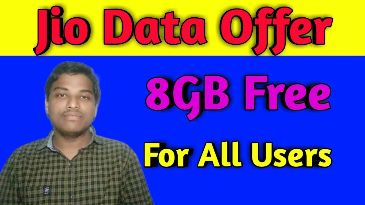 Jio Data Offer !! 8Gb free data for all users !!