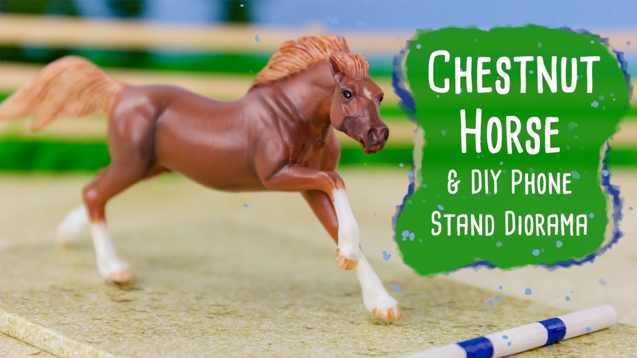 Painting a Chestnut Horse & Making a DIY Phone Stand Diorama! | Breyer Model Horses x @MyFroggyStuff