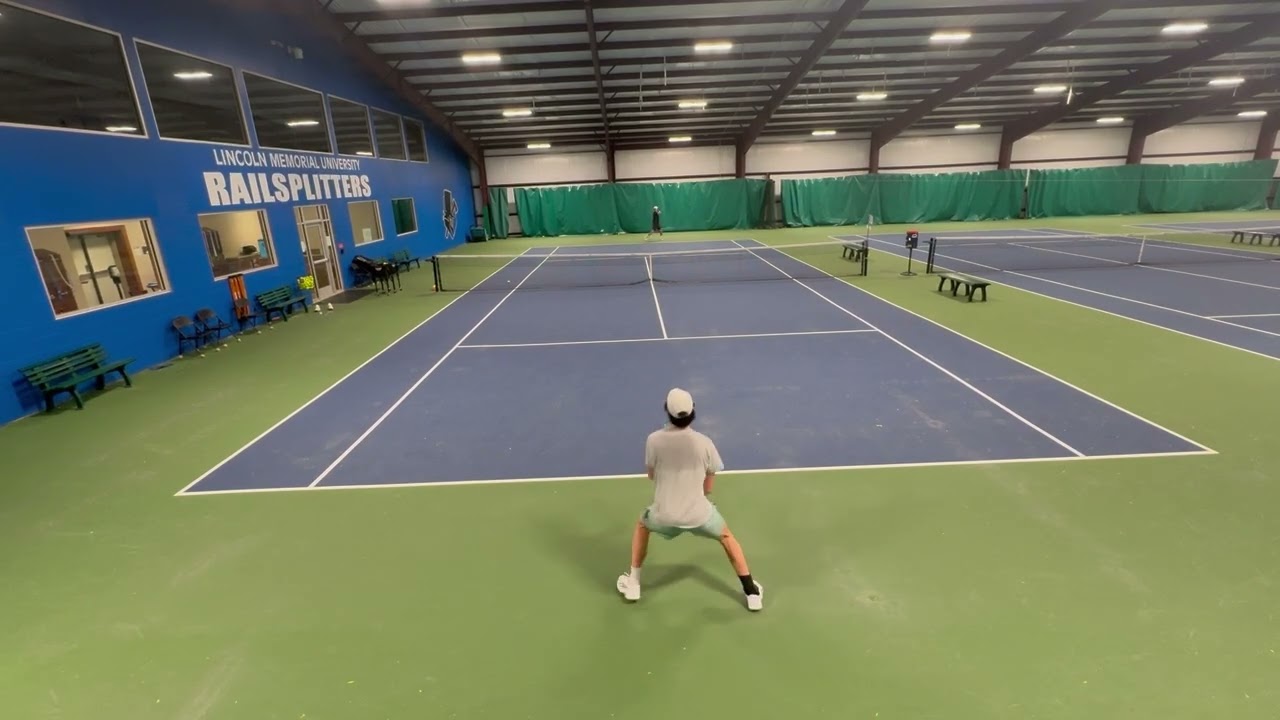 Morning practice college tennis
