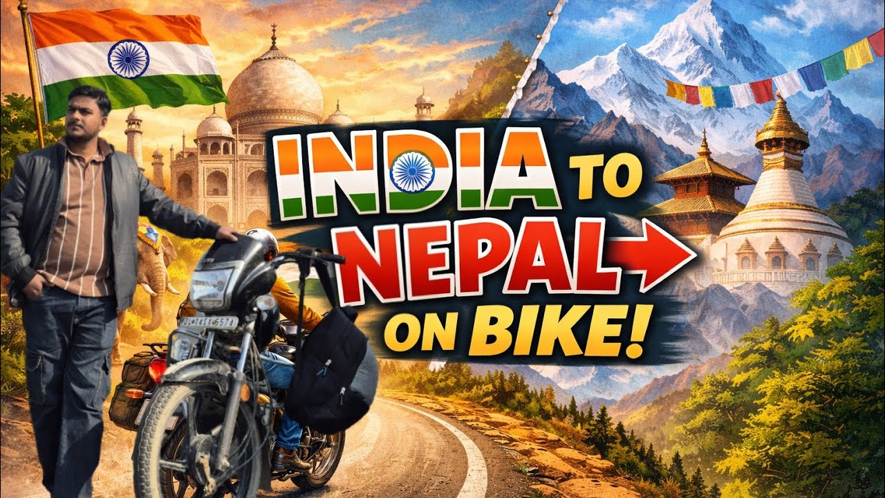 First International Bike Ride | India to Nepal 🇮🇳➡🇳🇵 | Amazing Mountain Roads