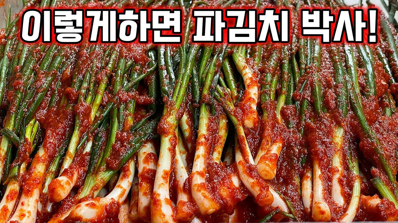 진짜 진짜 맛있는 파김치! 양념이 특급예술입니다 👍