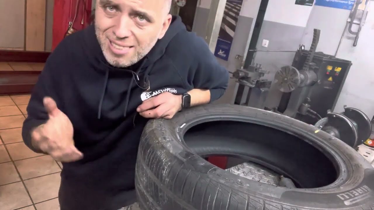 Επισκευή πλαϊνού ωμου ελαστικού! Repair tyre sidewall