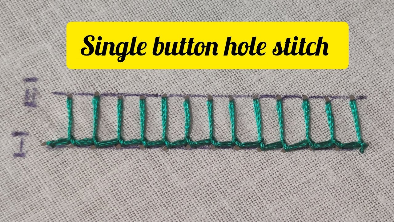 Single button hole stitch for beginners |aariwork 