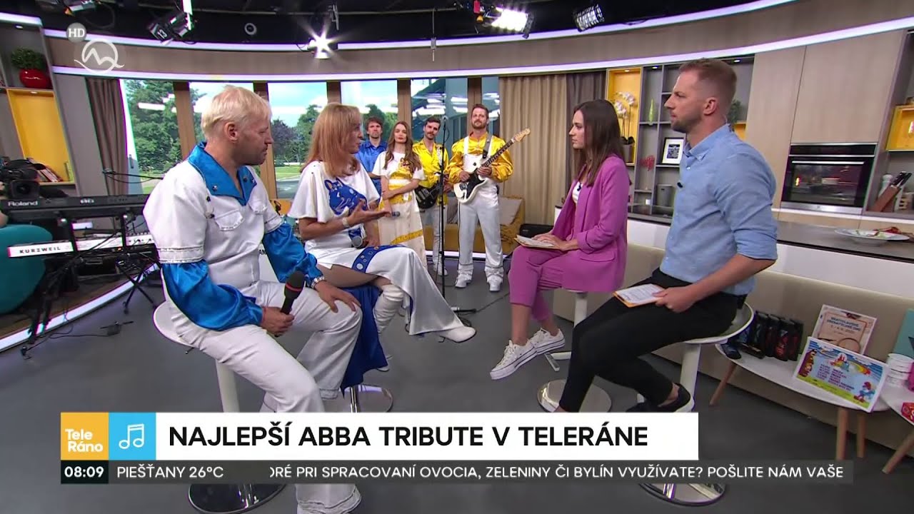ABBA tribute ABBORN - INTERVIEW - 2.6.2022 - LIVE - Teleráno 