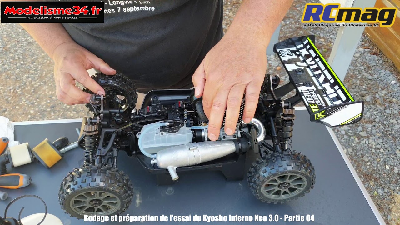 Rodage du Kyosho Inferno Neo 3 -  partie 04 de la présentation