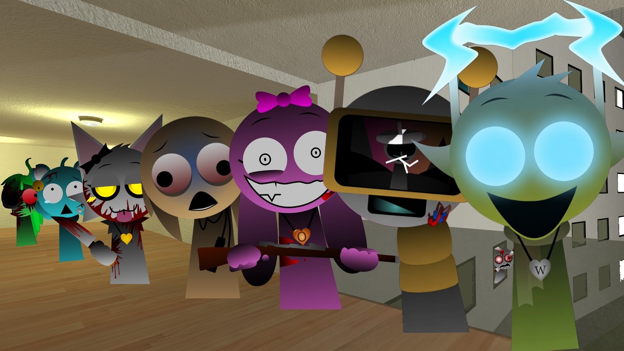 Все фазы Sprunki, двойное свидание, лечение, Nextbot, Gmod
