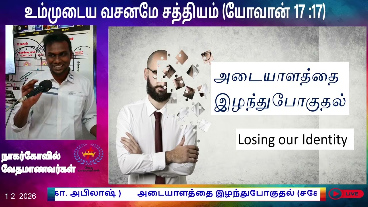 அடையாளத்தை இழந்துபோகுதல் (சகோ. அபிலாஷ் )சேலம்