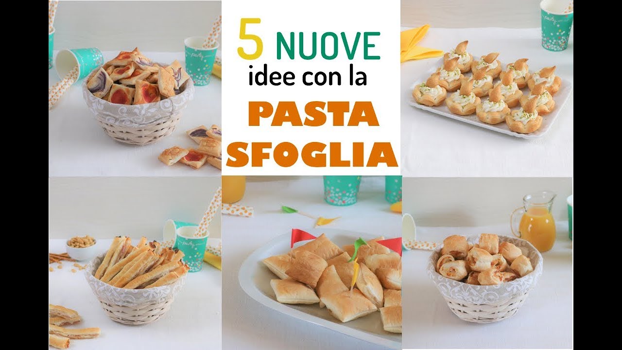5 NUOVE idee salate con la PASTA SFOGLIA | ricette facili e veloci | 5 ideas with puff pastry