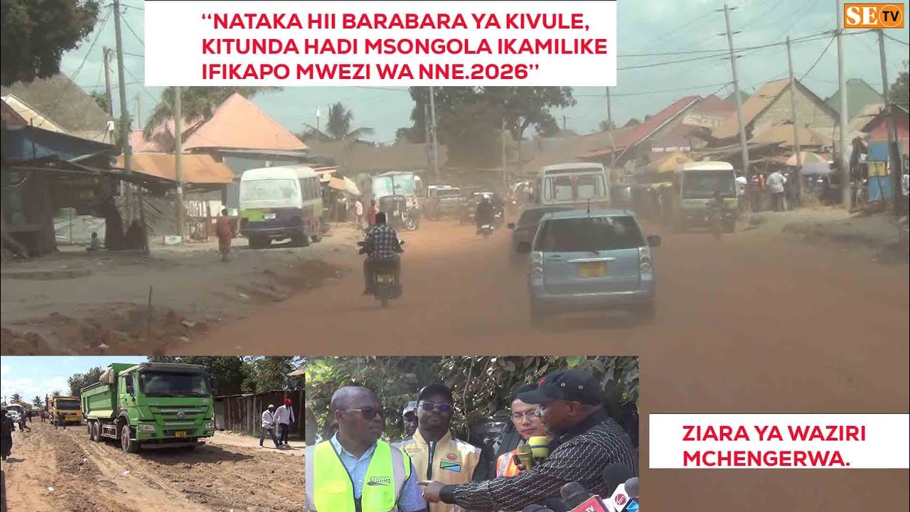 WAZIRI AMUAGIZA MKANDARASI UJENZI BARABARA YA KITUNDA,KIVULE HADI MSONGOLA IKAMILIKE HARAKA.
