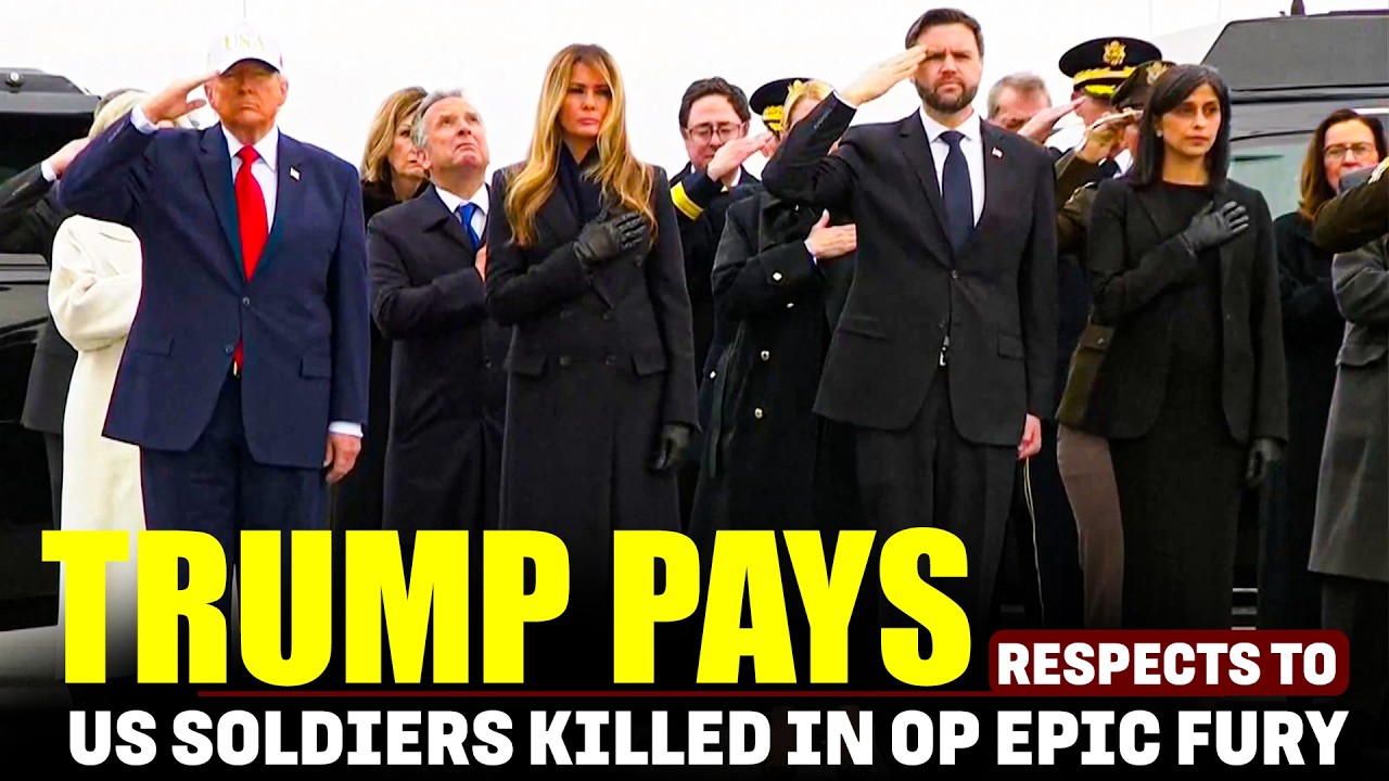 LIVE: President Trump, FOTUS & Cabinet members pay respects to US soldiers killed in Op Epic Fury