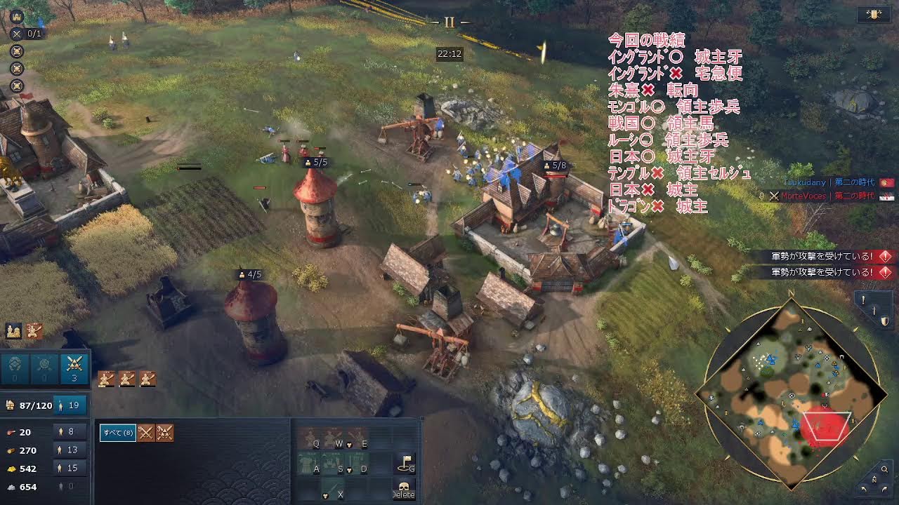 AOE4 戦国大名レート戦 ダイヤモンド２から  ＃170 ゾロ目大名