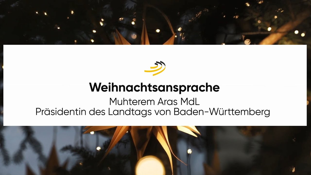 Weihnachtsansprache der Landtagspr&auml;sidentin Muhterem Aras